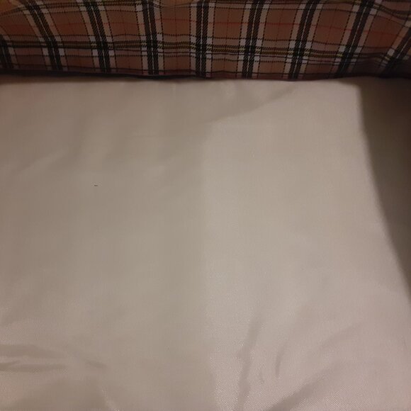 NWOT Travel Organizer with Interior Compartments Beige Brown Plaid - Picture 2 of 3